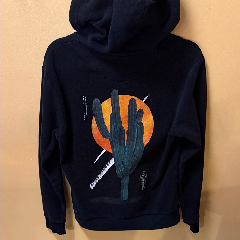 Lira Black Sweater with Cactus and Sun Design